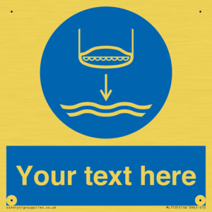 Custom Lower lifeboat to the water in launch sequence